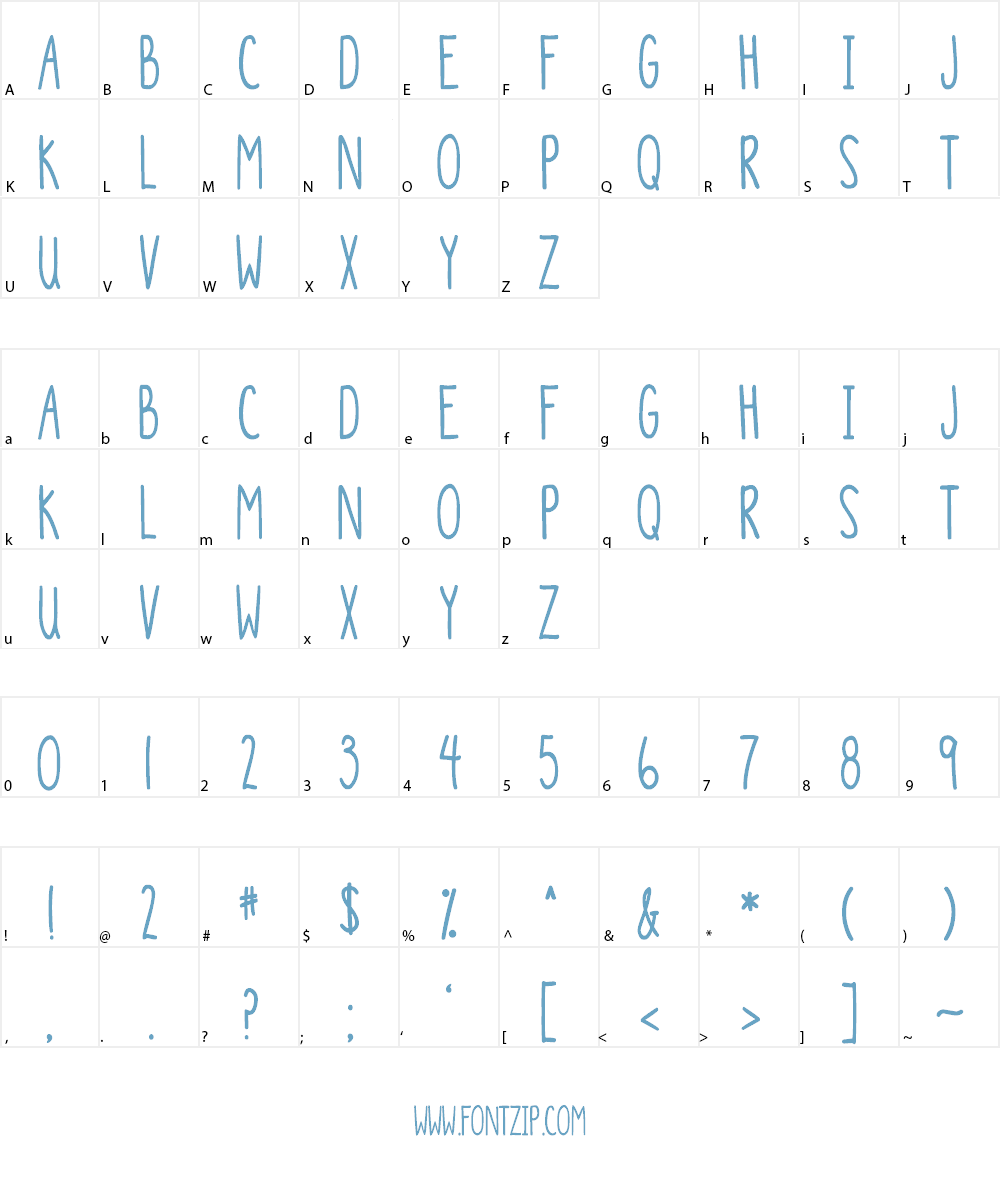DJB Generic Kinda Funky All Cap Font Character